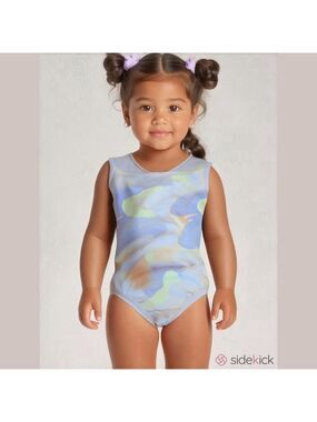 Cat & Jack Purple Camo One Piece Swimsuit XS